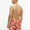 Calções de banho com estampado floral de 18 cm