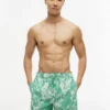 Calções de banho com estampado tropical 18 cm