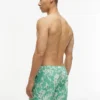 Calções de banho com estampado tropical 18 cm