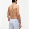 Calções de banho com riscas e monograma em script de 12,7 cm