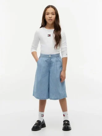 Calções de chambray para criança