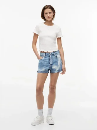 Calções de ganga com bainha Tommy Jeans