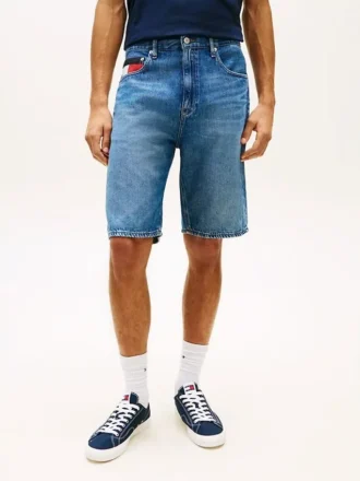 Calções de ganga Tommy Jeans com bolso com bandeira Calções de ganga Tommy Jeans com bolso com bandeira