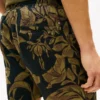 Calções de linho com estampado tropical