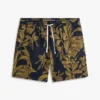 Calções de linho com estampado tropical