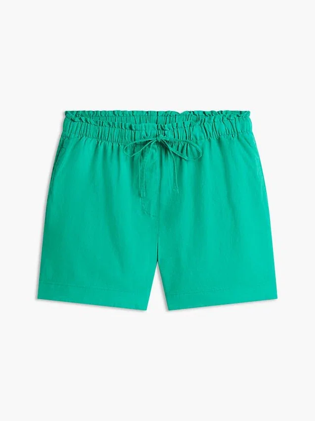 Calções de linho e algodão Calções de linho e algodão