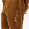 Calções de moletom com logótipo Tommy bordado Calções de moletom com logótipo Tommy bordado
