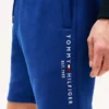 Calções de moletom com logótipo Tommy bordado Calções de moletom com logótipo Tommy bordado