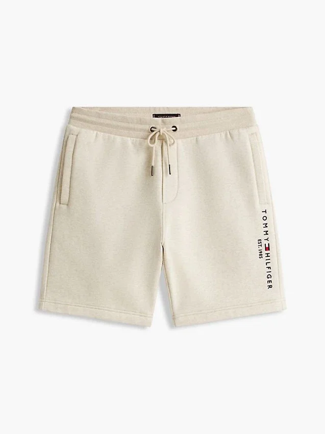 Calções de moletom com logótipo Tommy bordado Calções de moletom com logótipo Tommy bordado