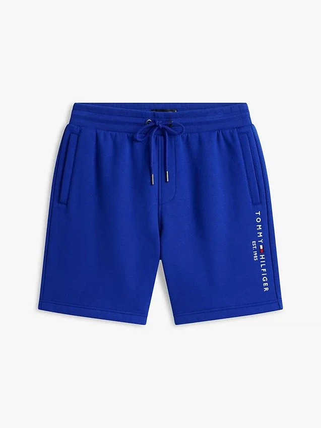Calções de moletom com logótipo Tommy bordado Calções de moletom com logótipo Tommy bordado