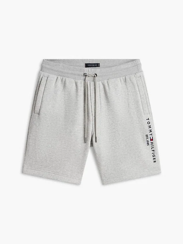 Calções de moletom com logótipo Tommy bordado Calções de moletom com logótipo Tommy bordado
