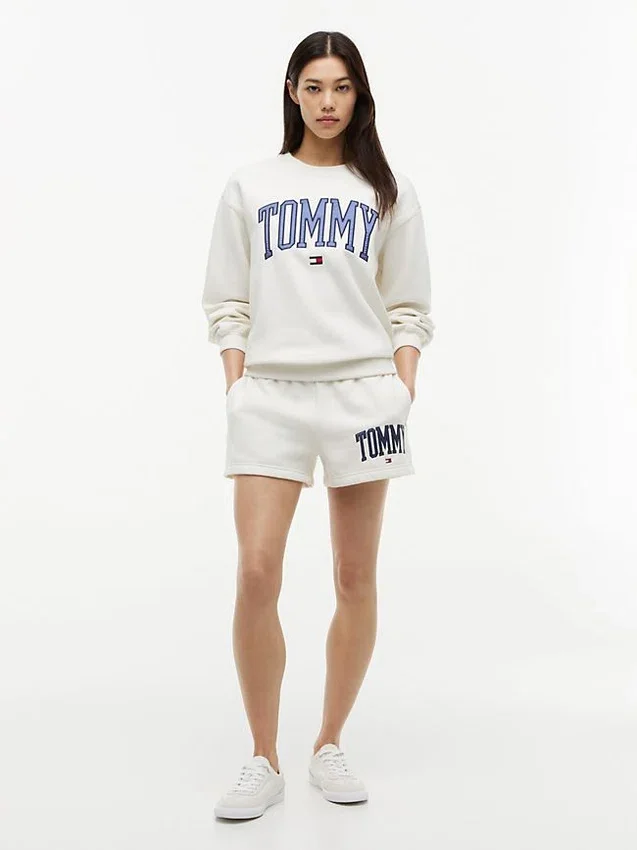 Calções de moletom com logótipo Varsity Tommy Calções de moletom com logótipo Varsity Tommy