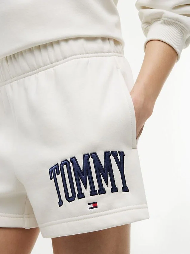 Calções de moletom com logótipo Varsity Tommy Calções de moletom com logótipo Varsity Tommy