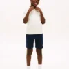 Calções de moletom de perna larga com logótipo Hilfiger para criança Calções de moletom de perna larga com logótipo Hilfiger para criança