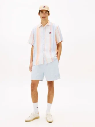 Calções de praia tingidos na peça Tommy Jeans