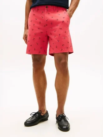 Calções Regular Fit de 18 cm com estampado de âncoras