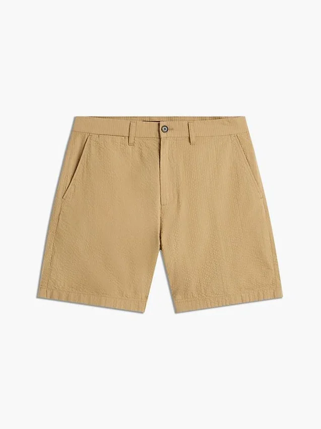 Calções Seersucker de 18 cm com corte regular Calções Seersucker de 18 cm com corte regular