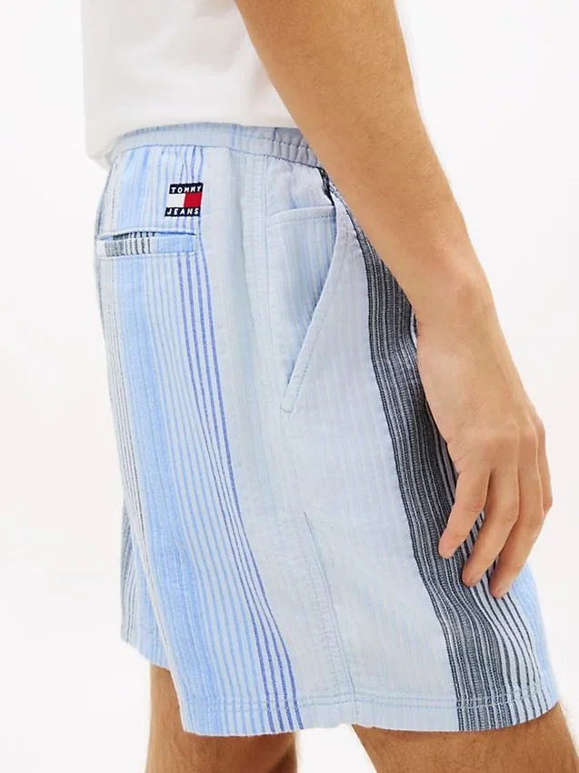 Calções Tommy Jeans com riscas Dobby Calções Tommy Jeans com riscas Dobby