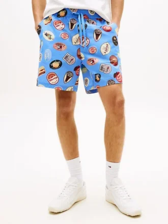 Calções Tommy Jeans em popeline estampado