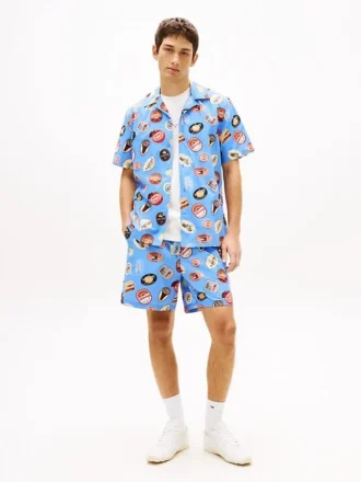 Calções Tommy Jeans em popeline estampado