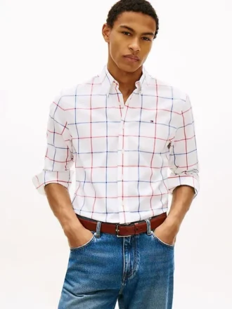 Camisa All-Day com padrão xadrez e corte regular