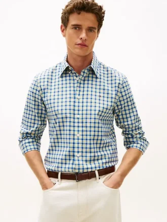 Camisa All-Day com padrão xadrez e corte regular