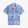 Camisa Camp de Popeline Estampada Tommy Jeans Camisa Camp de Popeline Estampada Tommy Jeans