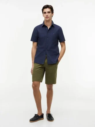 Camisa com corte regular tingida na peça