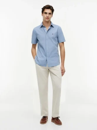Camisa com corte regular tingida na peça