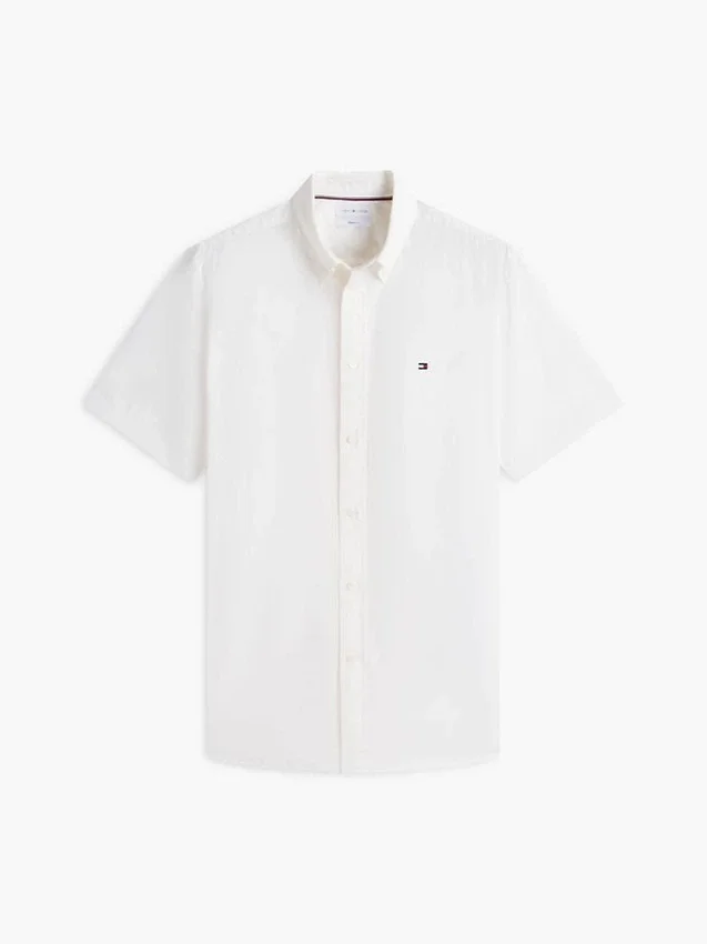 Camisa com corte regular tingida na peça Camisa com corte regular tingida na peça