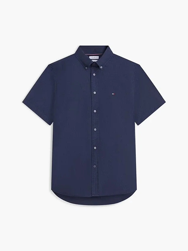 Camisa com corte regular tingida na peça Camisa com corte regular tingida na peça