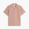 Camisa de acampamento com corte regular e estampado solar Camisa de acampamento com corte regular e estampado solar