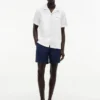 Camisa de acampamento em algodão e linho com corte regular Camisa de acampamento em algodão e linho com corte regular