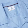 Camisa de acampamento em algodão e linho com corte regular Camisa de acampamento em algodão e linho com corte regular