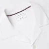 Camisa de acampamento em algodão e linho com corte regular Camisa de acampamento em algodão e linho com corte regular