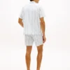 Camisa de acampamento às riscas com corte regular Camisa de acampamento às riscas com corte regular