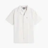 Camisa de acampamento às riscas com corte regular Camisa de acampamento às riscas com corte regular