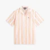 Camisa de acampamento às riscas com corte regular Camisa de acampamento às riscas com corte regular