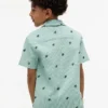 Camisa de acampamento às riscas com logótipo monograma para criança