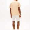 Camisa de acampamento às riscas com toque de papel Camisa de acampamento às riscas com toque de papel