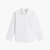 Camisa de algodão de corte descontraído Camisa de algodão de corte descontraído
