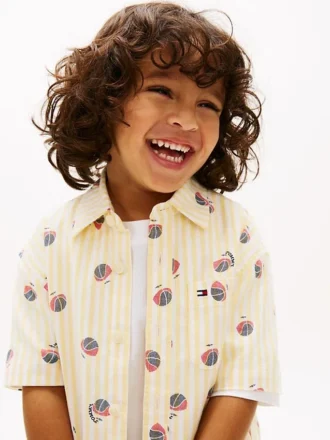 Camisa de basquetebol infantil com bolso elástico