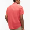 Camisa de calções em mistura de linho, corte regular Camisa de calções em mistura de linho, corte regular