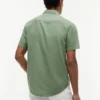 Camisa de calções em mistura de linho, corte regular Camisa de calções em mistura de linho, corte regular