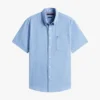Camisa de calções em mistura de linho, corte regular Camisa de calções em mistura de linho, corte regular