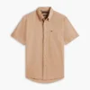 Camisa de calções em mistura de linho, corte regular Camisa de calções em mistura de linho, corte regular