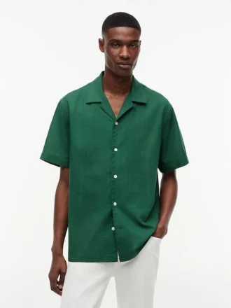 Camisa de campismo com padrão xadrez clássico