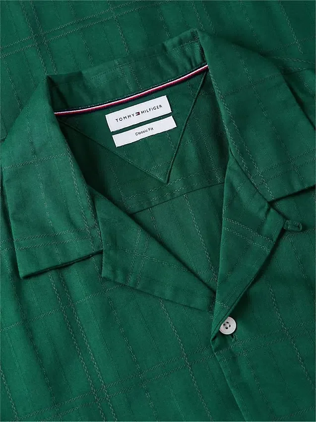 Camisa de campismo com padrão xadrez clássico Camisa de campismo com padrão xadrez clássico