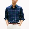 Camisa de corte regular com padrão xadrez para todo o dia Camisa de corte regular com padrão xadrez para todo o dia