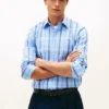 Camisa de corte regular com padrão xadrez para todo o dia Camisa de corte regular com padrão xadrez para todo o dia